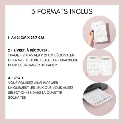Jeux EVJF à domicile : 65 jeux imprimables pour un EVJF à la maison - Gages pour Evjf - Activités Evjf
