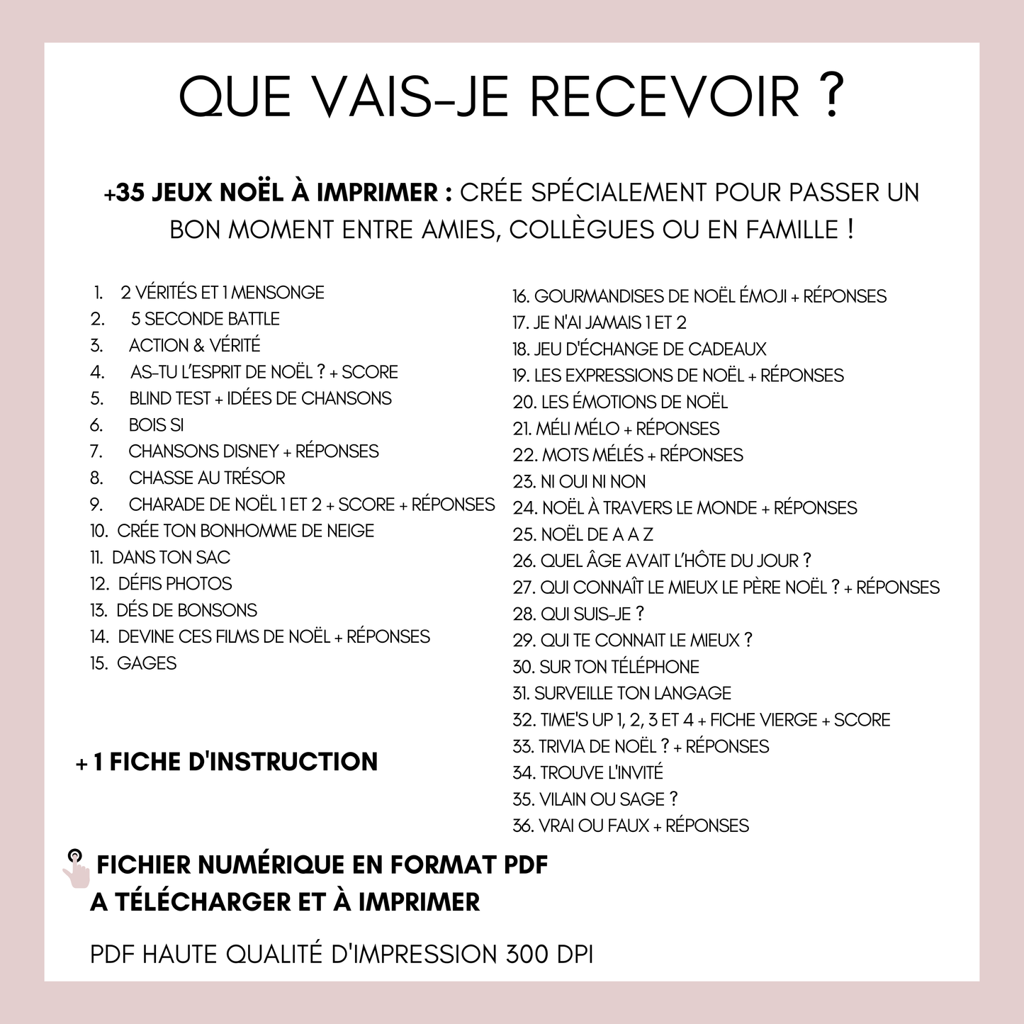 Jeux de Noël en Français à imprimer - Carte de jeux pour Noël - Jeux de Noël animation - Jeux de Noël entre collègues