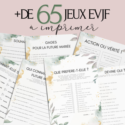 Jeux EVJF à domicile : 65 jeux imprimables pour un EVJF à la maison - Gages pour Evjf - Activités Evjf