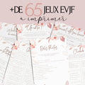 Kit EVJF à Imprimer Rose Fleuri Élégant - 65 Jeux + Gages - BESTSELLER