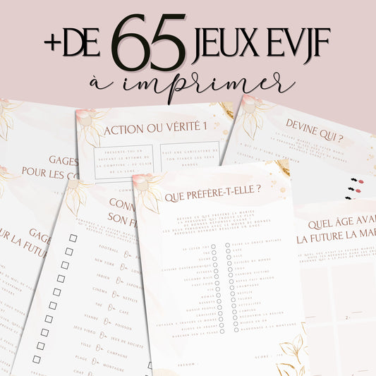 Jeux EVJF à domicile : 65 jeux imprimables pour un EVJF à la maison - Gages pour Evjf - Activités Evjf