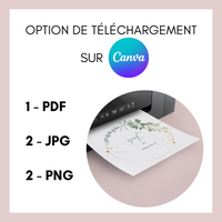 Livret de messe Baptême à personnaliser Canva - Eucalyptus - Modèle PDF