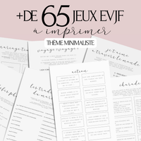 Kit EVJF à Imprimer Minimaliste - 65 Jeux + Gages à Domicile