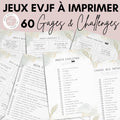 Jeux EVJF en Ville à Imprimer Vert & Gold - 60 Gages & Défis