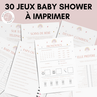 Jeux Baby Shower à Imprimer Arc en ciel - 30 Activités Fête Prénatale