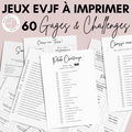 Jeux EVJF en Ville à Imprimer Minimaliste - 60 Gages & Défis