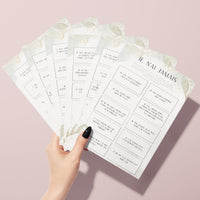 Jeu Je n'ai jamais à imprimer - Vert Fleuri - 100 Cartes pour adultes PDF