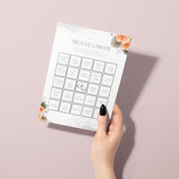 Jeux de mariage à personnaliser Canva - Aquarelle Fleuri - 25 cartes PDF à imprimer