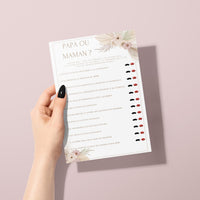 Jeux Baby Shower à Imprimer Rose Floral - 30 Activités Fête Prénatale