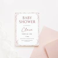 Kit Jeux Baby Shower à personnaliser Canva - Floral Boho Chic - PDF à imprimer