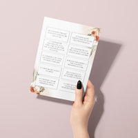 Jeu Je n'ai jamais à imprimer - Fleur Terracotta - 100 Cartes pour adultes PDF