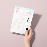 Jeux Baby Shower à Imprimer Bleu Élégant - 30 Activités Fête Prénatale