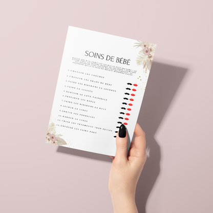 Jeux Baby Shower à imprimer en français : Téléchargez des activités pour une Fête Prénatale inoubliable ! Cartes de jeux et Prédiction Bébé