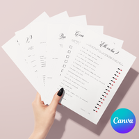Pack Gazette des mariés + 20 Jeux à personnaliser Canva - Journal de mariage PDF