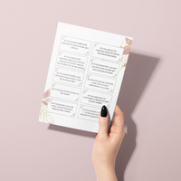 Jeu Je n'ai jamais à imprimer - Rose et Doré Fleuri - 100 Cartes pour adultes PDF