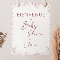 Kit Jeux Baby Shower à personnaliser Canva - Floral Boho Chic - PDF à imprimer