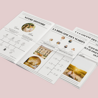 Gazette des mariés à personnaliser Canva - Moderne - Journal de mariage PDF