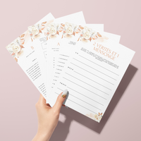 Jeux Baby Shower à Imprimer Boho Fleuri - 30 Activités Fête Prénatale
