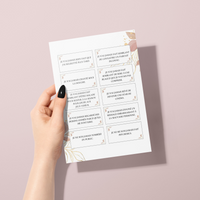 Jeu Je n'ai jamais à imprimer - Rose et Doré Fleuri - 100 Cartes pour adultes PDF