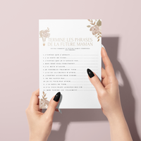 Jeux Baby Shower à Imprimer Fleuri Neutral - 30 Activités Fête Prénatale