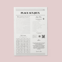 Gazette des mariés à personnaliser Canva - Moderne - Journal de mariage PDF