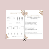Jeux Baby Shower à Imprimer Fleuri Neutral - 30 Activités Fête Prénatale