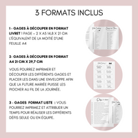 Jeux EVJF en Ville à Imprimer Minimaliste - 60 Gages & Défis