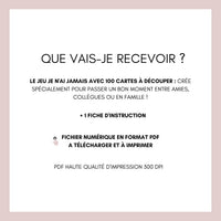 Jeu Je n'ai jamais à imprimer - Vert Fleuri - 100 Cartes pour adultes PDF