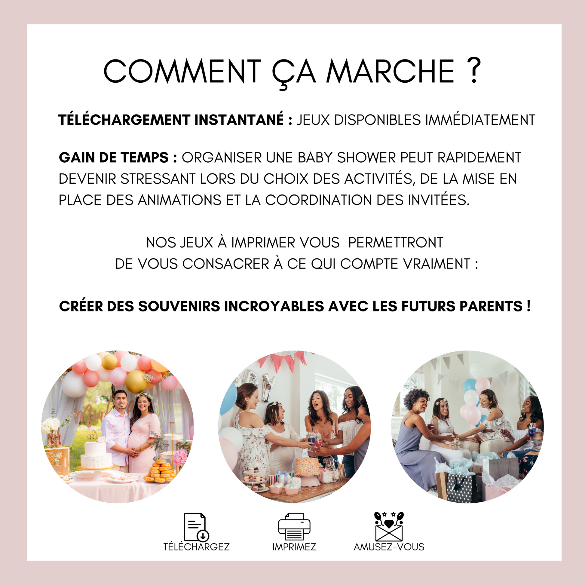 Jeux Baby Shower à imprimer en français : Téléchargez des activités po –  monpetiteventfrance