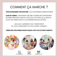 Jeux Baby Shower à Imprimer Boho Fleuri Élégant - 30 Activités Fête Prénatale