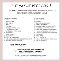 Jeux Baby Shower à Imprimer Chic - 30 Activités Fête Prénatale