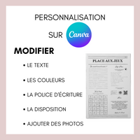 Pack Gazette des mariés Moderne + 20 Jeux à personnaliser Canva - Journal de mariage PDF