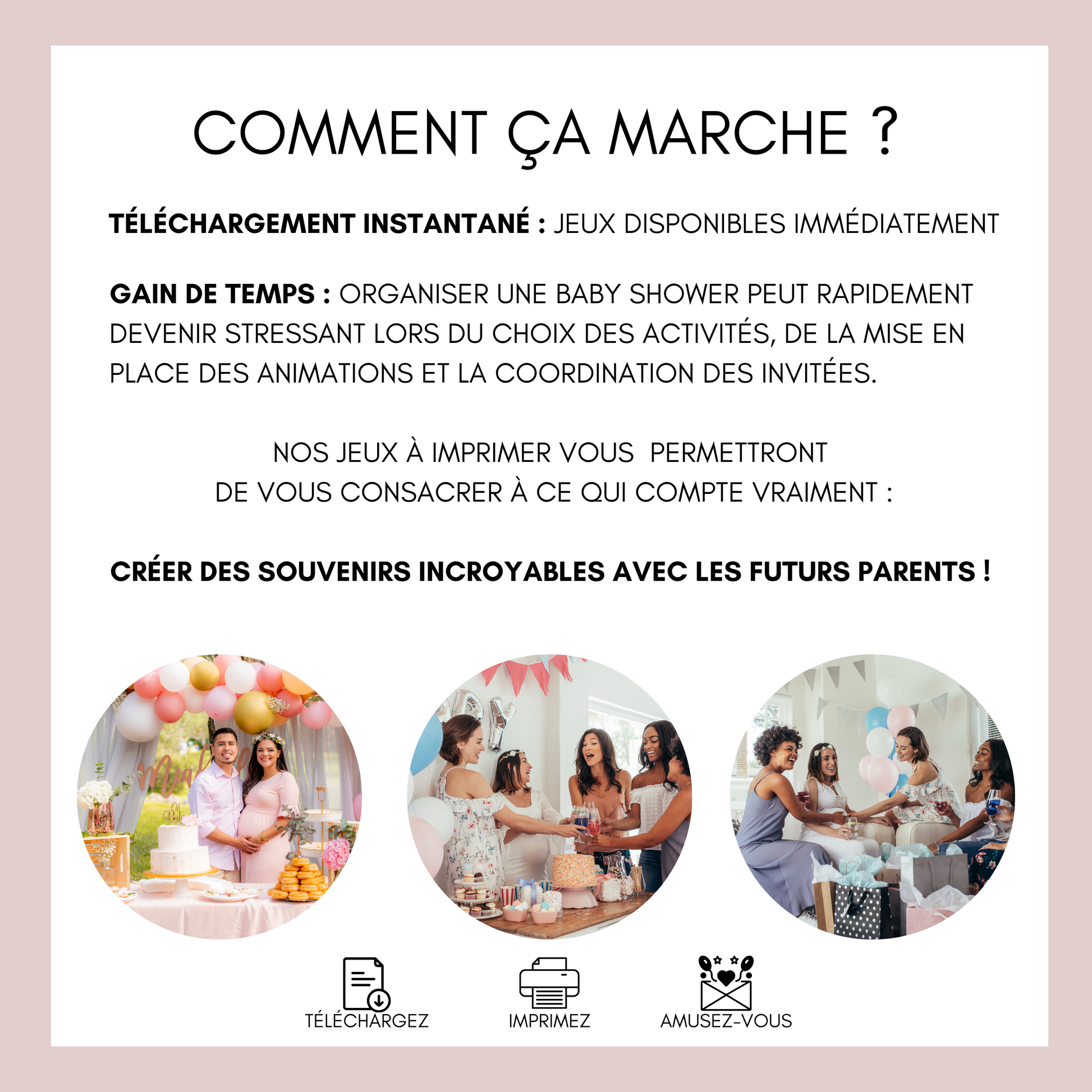 Jeux baby shower à imprimer (français)