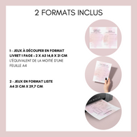Jeux Baby Shower à Imprimer Aquarelle Rose - 30 Activités Fête Prénatale